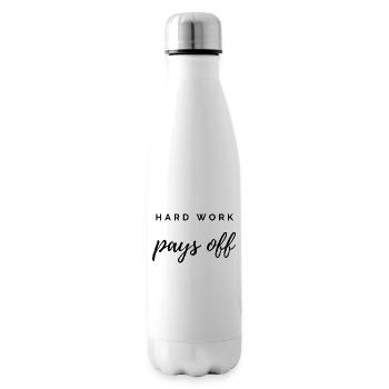 Hard Work Pays Off - Insulated Water Bottle - white - Right