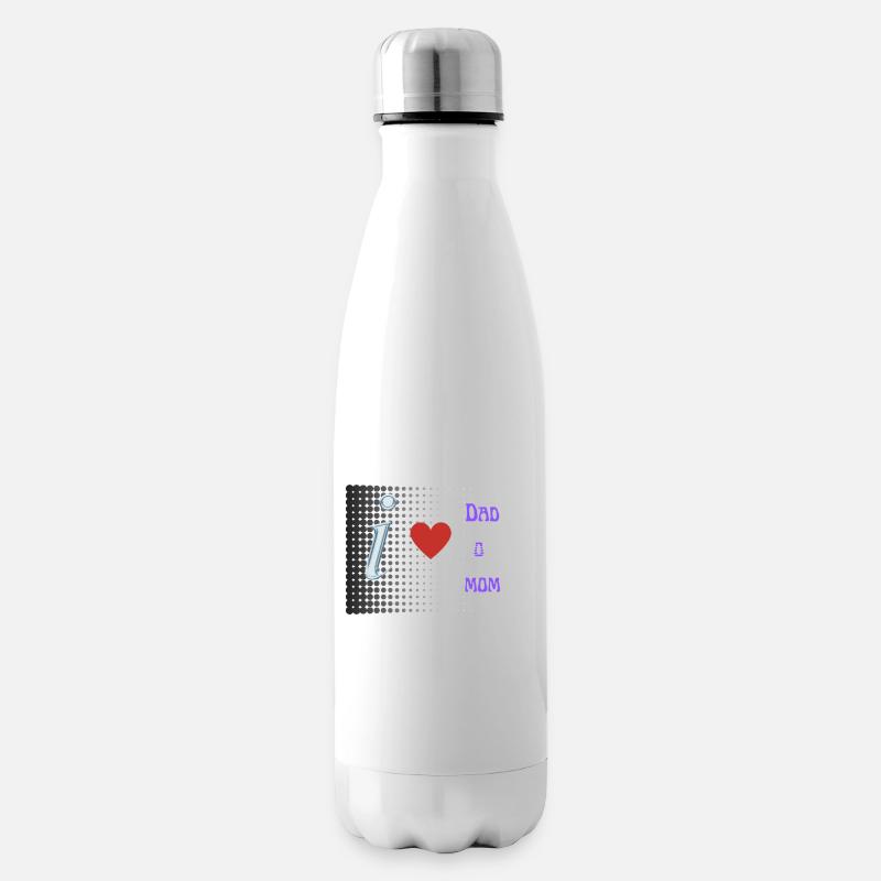Liebe zu Papa o Mama - Isolierflasche - Weiß