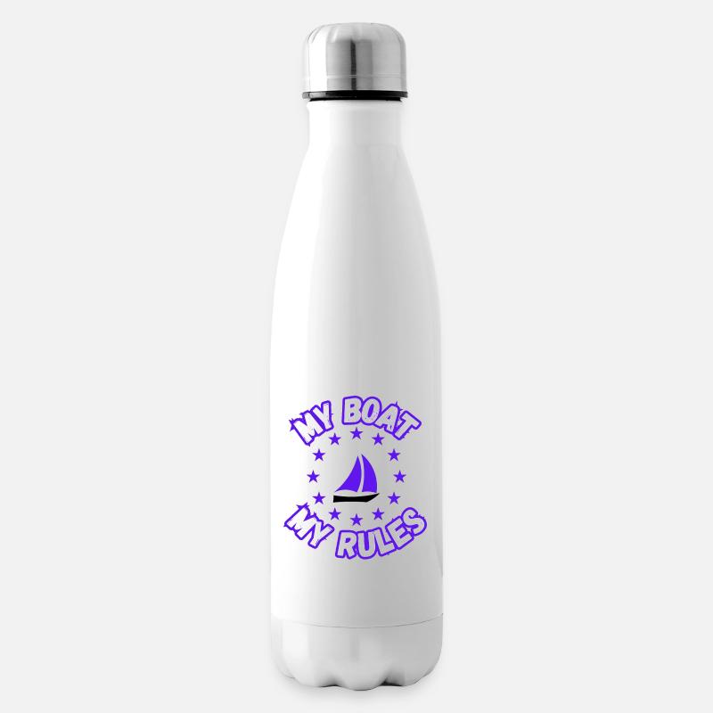 Mein Boot Meine Regeln - Isolierflasche - Weiß