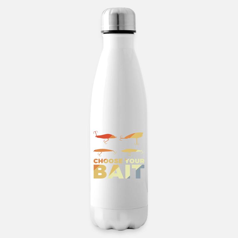 Drôle de dicton de pêcheur - Bouteille isotherme - blanc