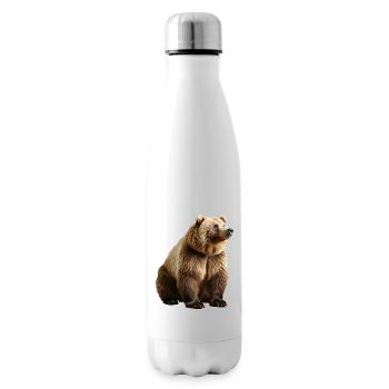 Les ours bruns sont omnivores - Bouteille isotherme - blanc - Droite