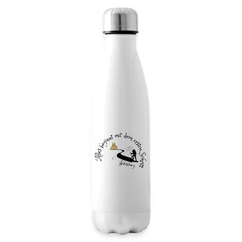 Jakobsweg - Alles beginnt mit dem ersten Schritt - Isolierflasche - Weiß - Rechts