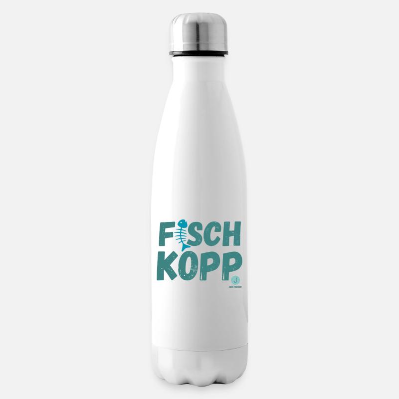 Fischkopp - Isolierflasche - Weiß