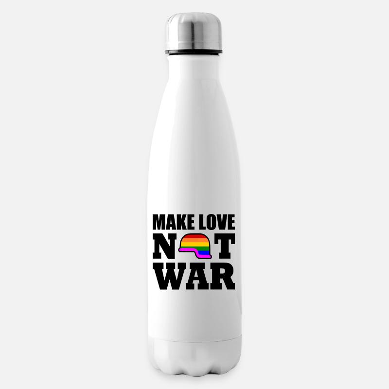 Make love not war - Isolierflasche - Weiß