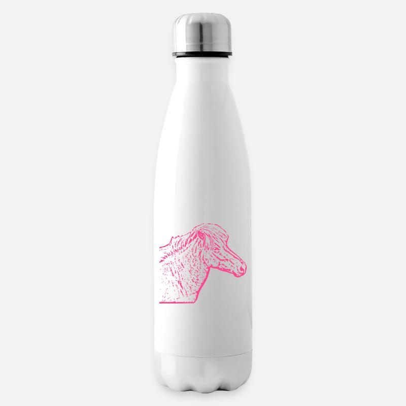 Pferd rosa pink - Isolierflasche - Weiß