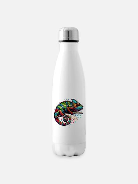 Chamäleon - Isolierflasche - Weiß