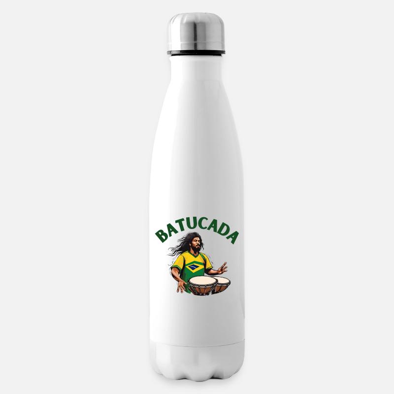 Batucada, joueur de batucada, percussion - Bouteille isotherme - blanc