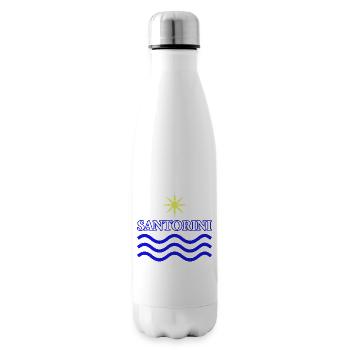 Sonne und Wellen Küstendesign - Isolierflasche - Weiß - Rechts