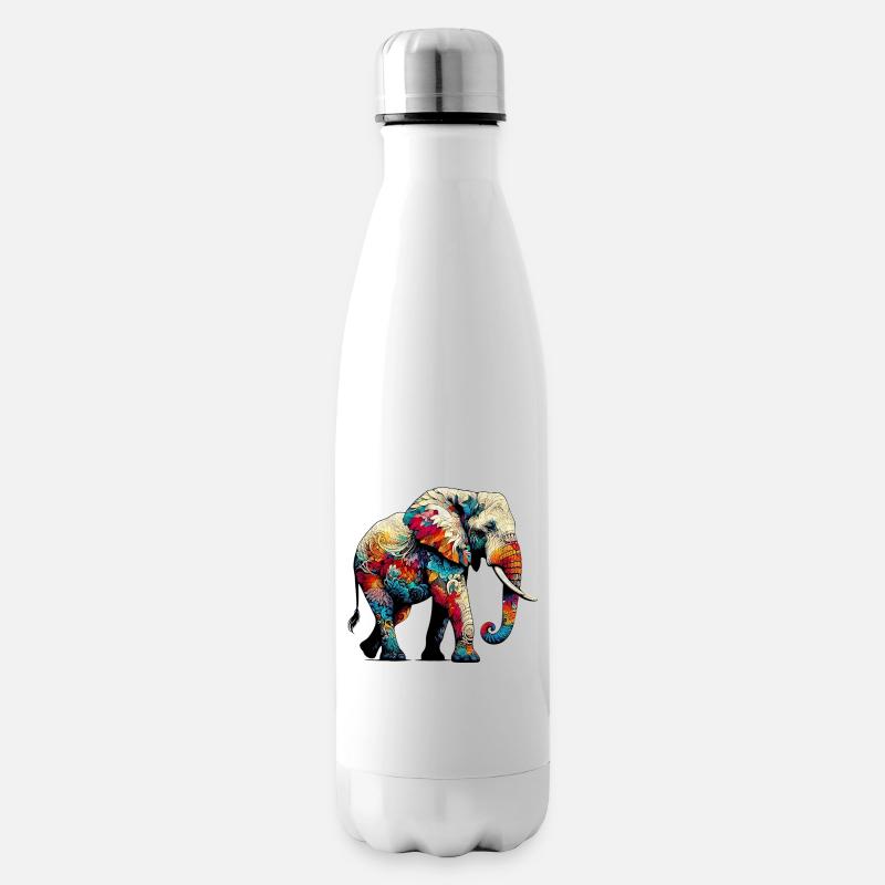 Elefant - Isolierflasche - Weiß