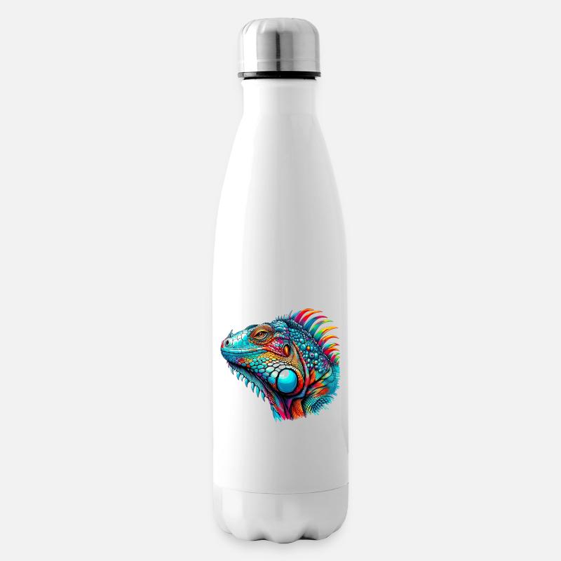 Leguan - Isolierflasche - Weiß