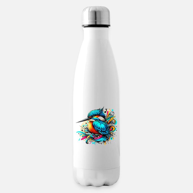 Eisvogel - Isolierflasche - Weiß