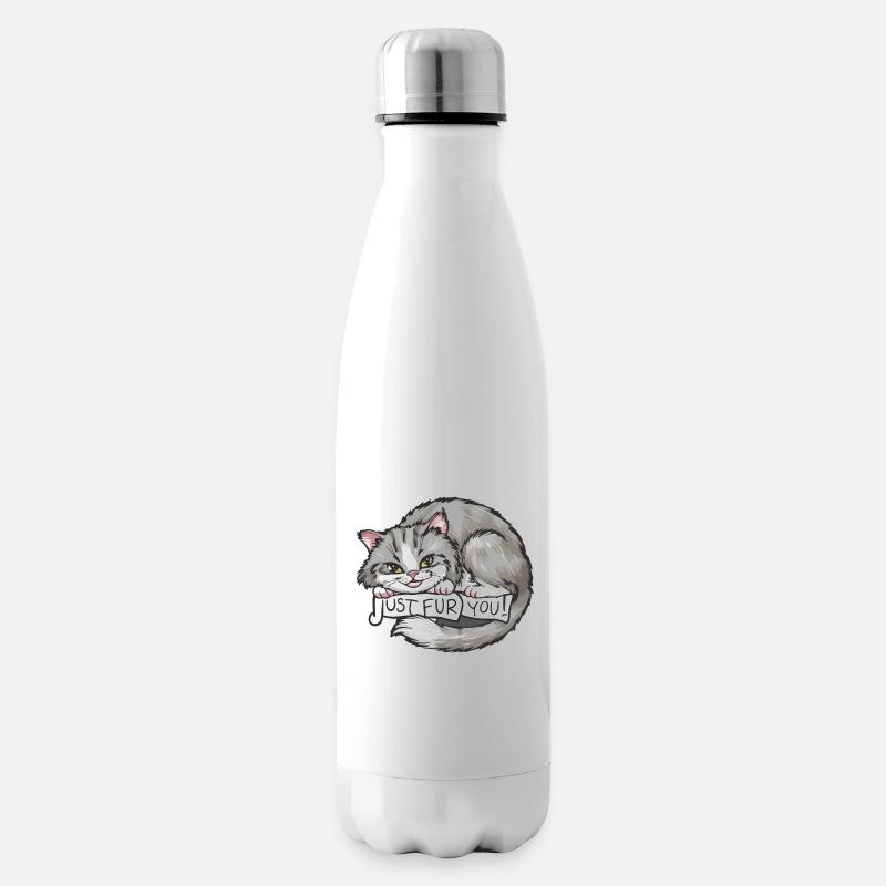 Cat_Just für dich - Isolierflasche - Weiß