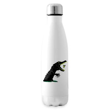 Krokodil Ich Hab Dich Zum Fressen Gern - Isolierflasche - Weiß - Rechts
