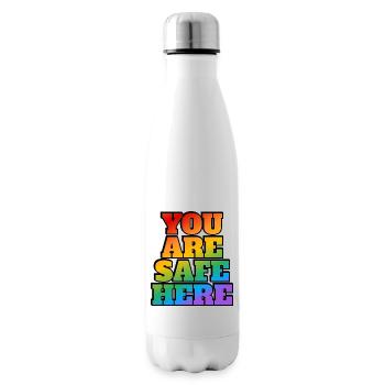 LGBT safe space You are safe here - Insulated Water Bottle - white - Right