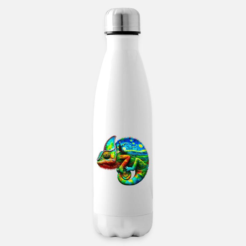 Van Gogh Chamäleon - Isolierflasche - Weiß