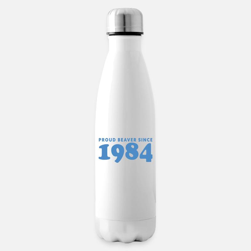 Proud beaver Since 1984 - Isolierflasche - Weiß