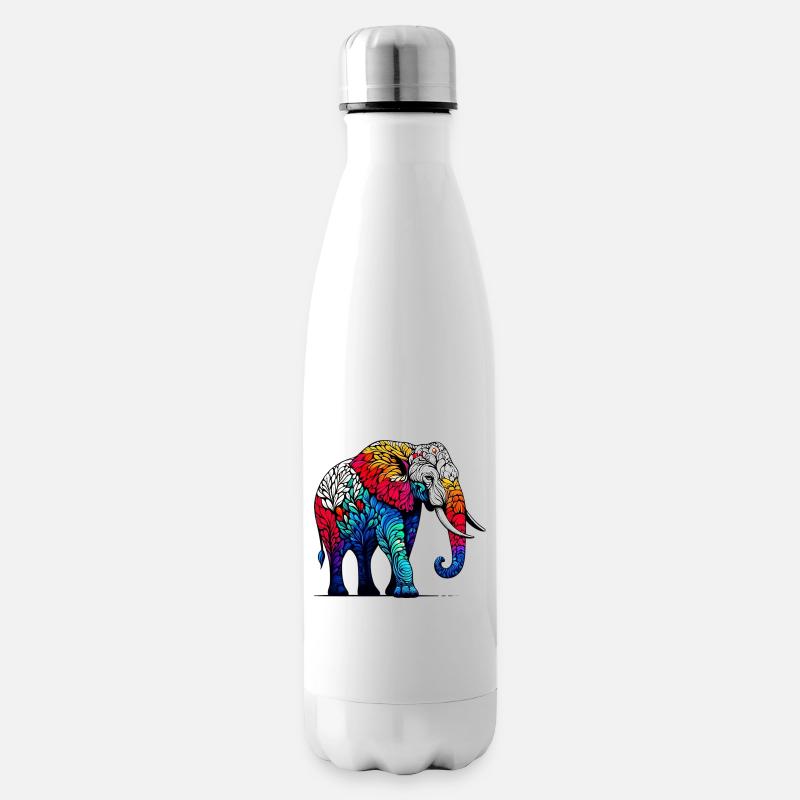 Elefant - Isolierflasche - Weiß