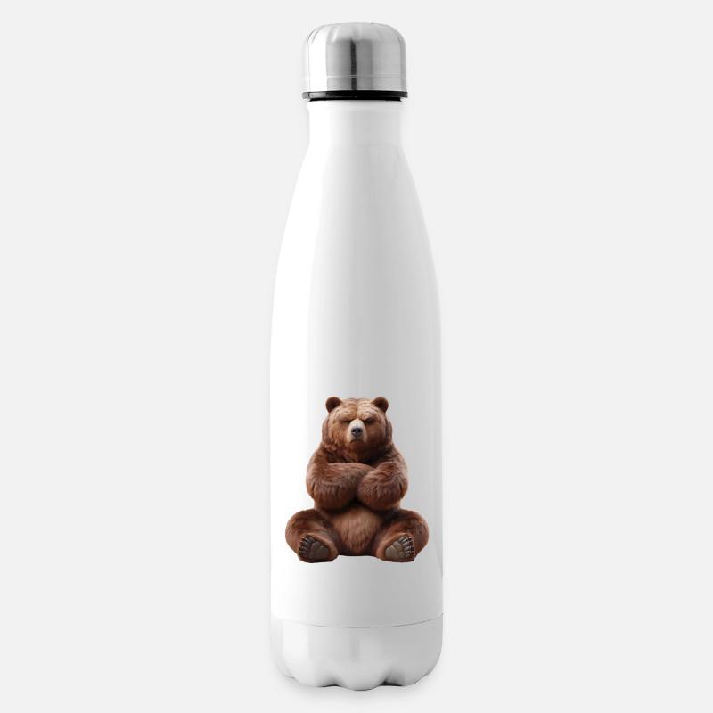 Bär grimmig 3 - Isolierflasche - Weiß