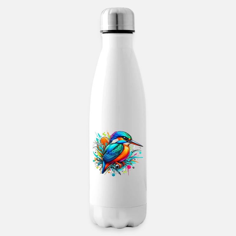 Eisvogel - Isolierflasche - Weiß