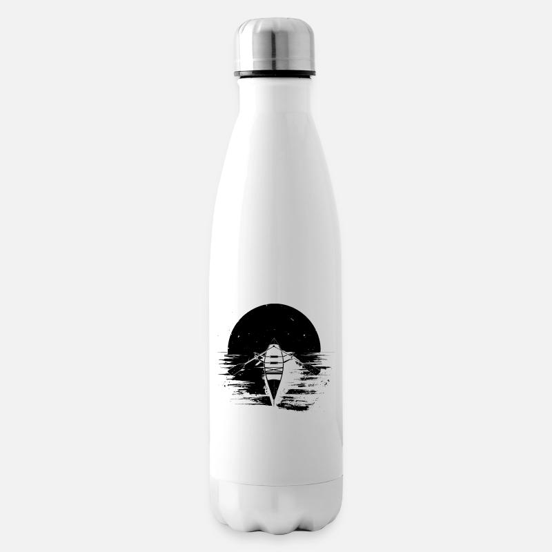 Ruderboot Zeichnung - Isolierflasche - Weiß