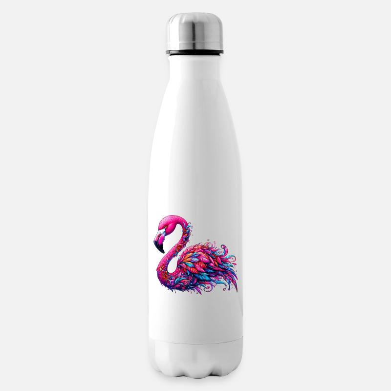 Flamingo - Isolierflasche - Weiß