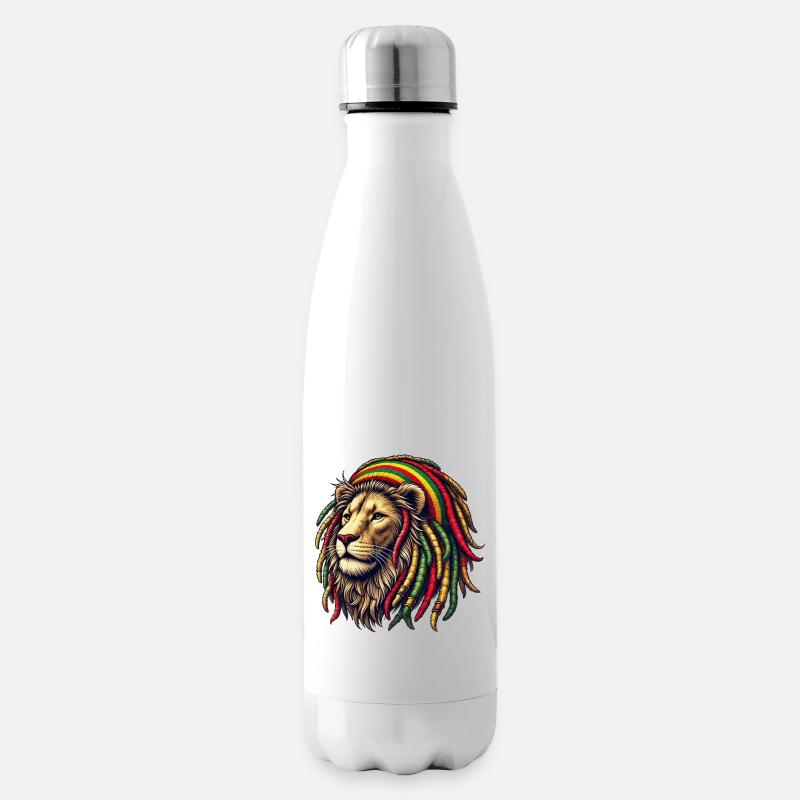 Rasta Lion - Bouteille isotherme - blanc