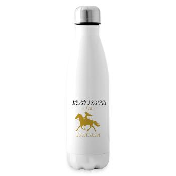 I can't ride - Insulated Water Bottle - white - Right