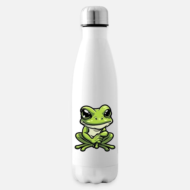 Frosch Comic - Isolierflasche - Weiß