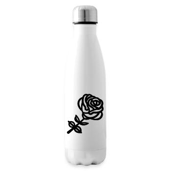 Pink Flower - Insulated Water Bottle - white - Right