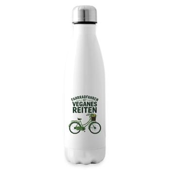 Le vélo, c’est faire du vélo végétalien - Bouteille isotherme - blanc - Droite