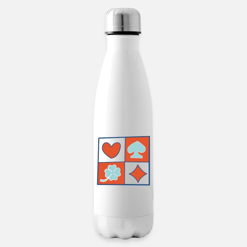 Checkerboard 2 von helfspawn - Isolierflasche - Weiß