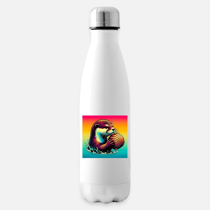 loutre - Bouteille isotherme - blanc