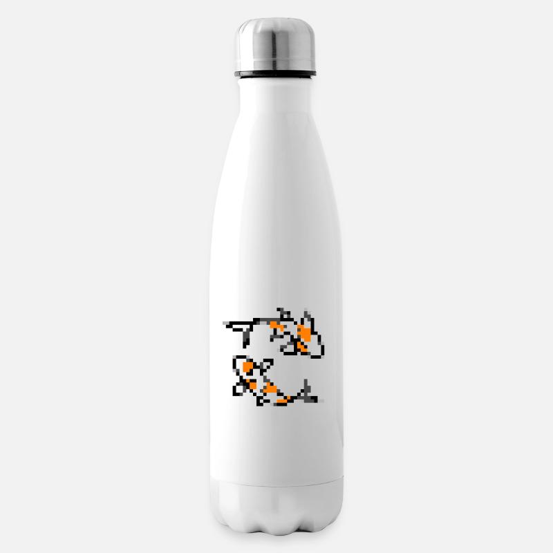 Pixelart Koi - Isolierflasche - Weiß