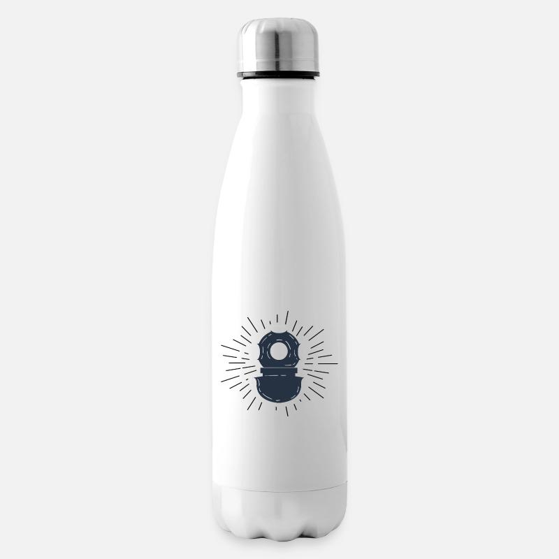 Nautic Design Deep Sea Diver Helm Print - Isolierflasche - Weiß