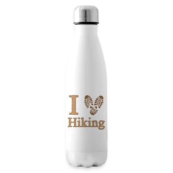 I Heart Hiking Camping Nature Walking - Insulated Water Bottle - white - Right