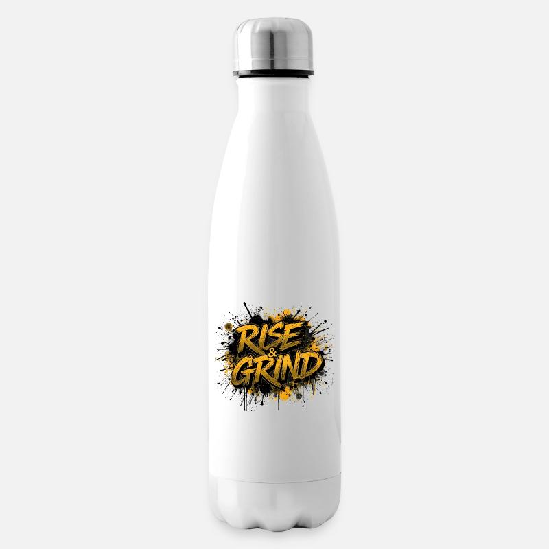 Rise & Grind Graffiti - Isolierflasche - Weiß