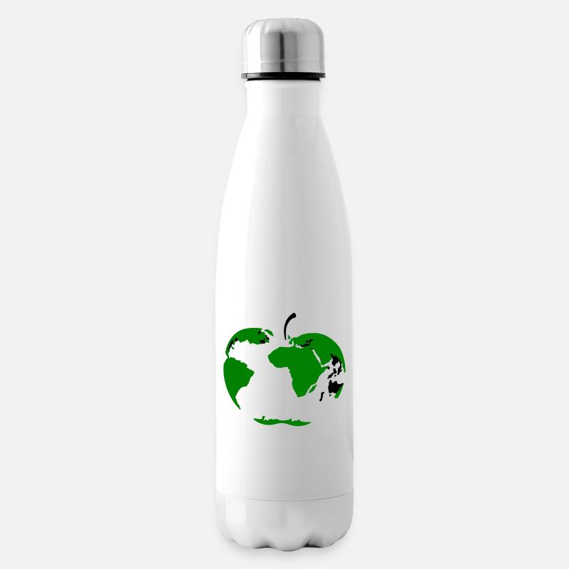 Erdball Apfel - Isolierflasche - Weiß