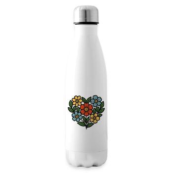 Bouquet Folk Style - Insulated Water Bottle - white - Right