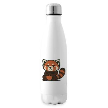 Grimmiger Roter Panda mit verschränkten Armen - Isolierflasche - Weiß - Rechts