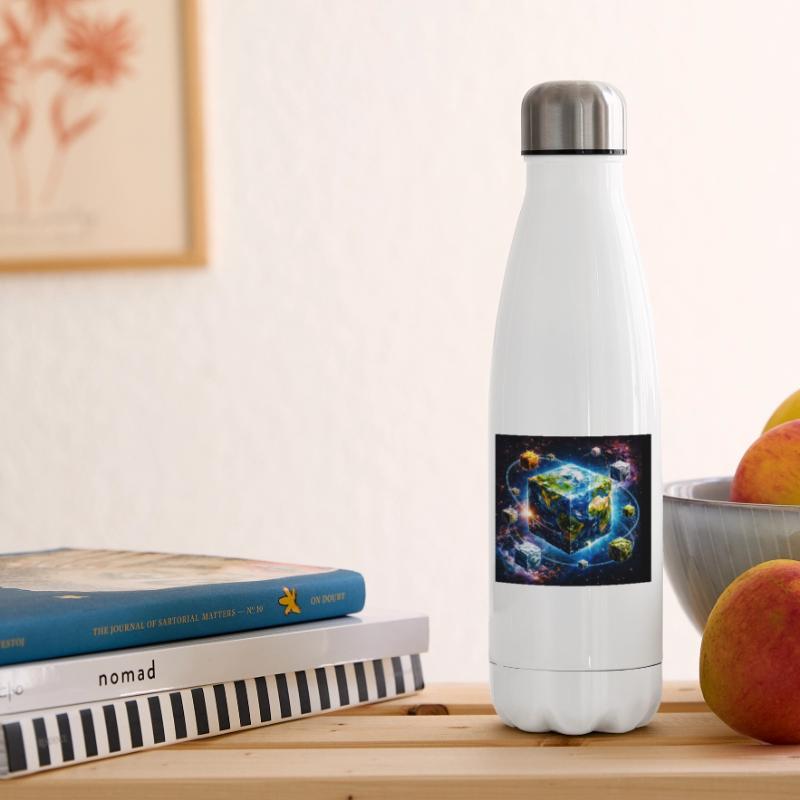 Cube terrestre dans l’espace Bouteille isotherme