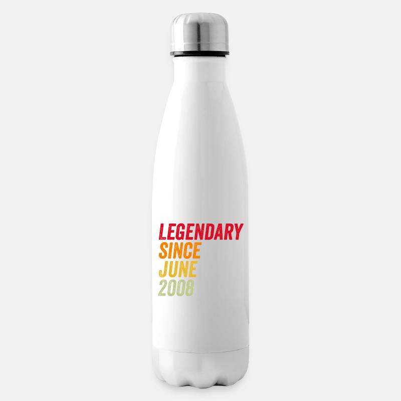 18. Geburtstag 18 Jahre Juni 2008 - Isolierflasche - Weiß