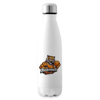 Tiger Basketball Team Motif - Insulated Water Bottle - white - Right