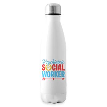 Travail social psychiatrique Quota pour travailleurs sociaux - Bouteille isotherme - blanc - Droite