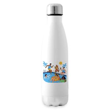 Sommerspaß am Pool Party Gute Laune - Isolierflasche - Weiß - Rechts