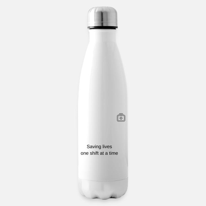 Saving lives one shift at a time! - Insulated Water Bottle - white