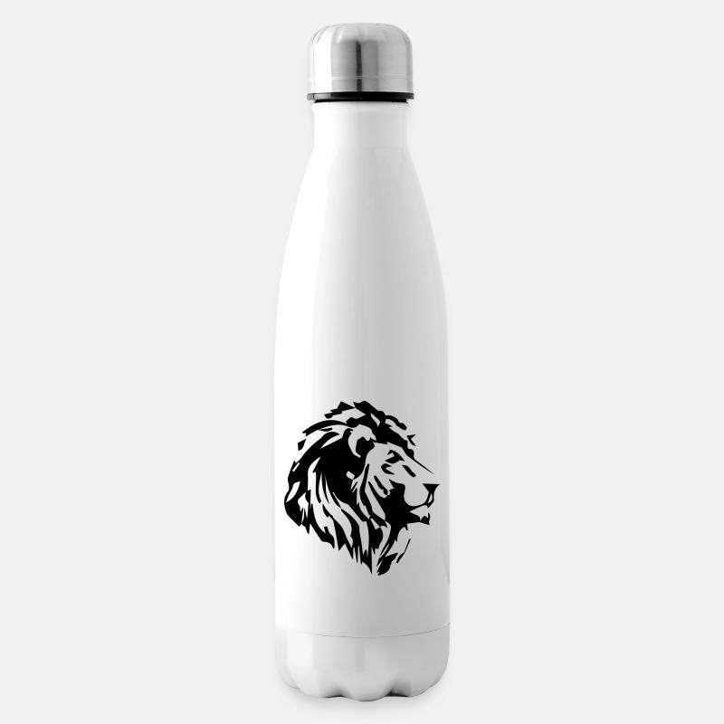 lion - Insulated Water Bottle - white