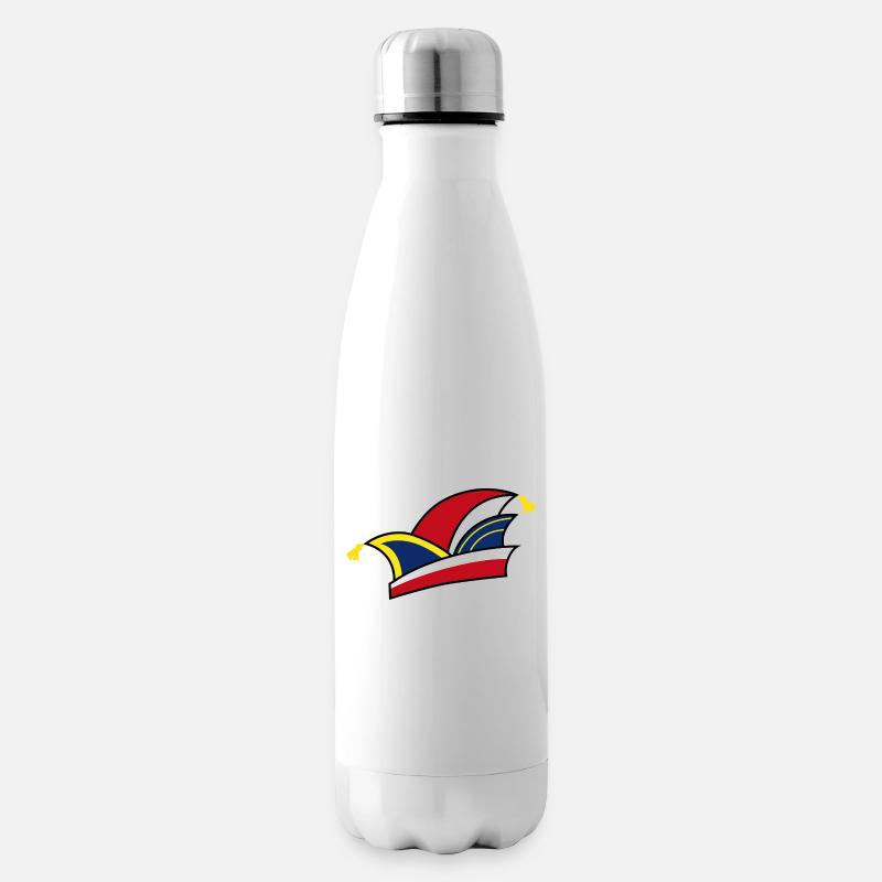 Karneval Prunkmütze - Isolierflasche - Weiß