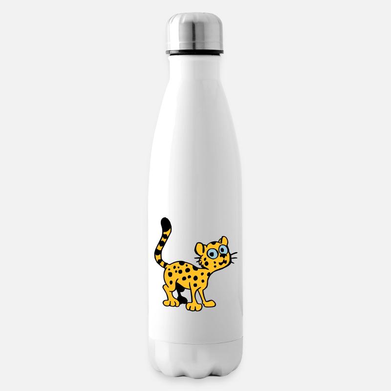 Baby Leopard - Insulated Water Bottle - white