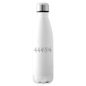 Herzschlag gebrochenes Herz - Isolierflasche - Weiß - Rechts