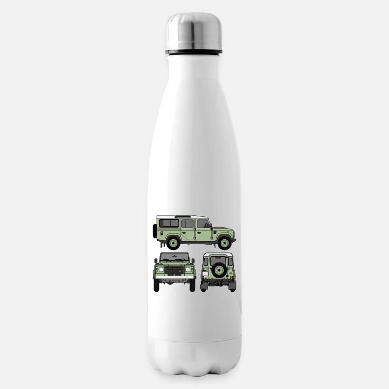 Defender 110 - Sides - Insulated Water Bottle - white
